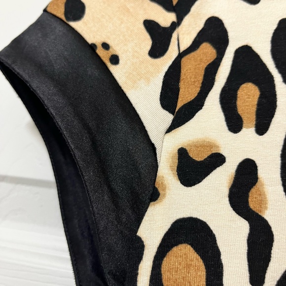 NWT Cache Silk Blend Knit Dress Size 2 Animal Print Bodycon. - Picture 5 of 14